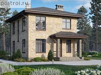 R-116-1M проект двухэтажного монолитного коттеджа размером 8 на 9