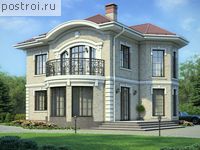 R-150-1P проект двухэтажного коттеджа из пеноблоков размером 11 на 10 