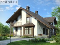 R-161-1P проект двухэтажного дома из пеноблоков размером 12 на 11 
