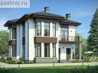 R-163-1P проект двухэтажного дома из пеноблоков размером 13 на 11 