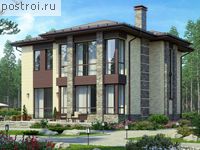 R-170-1P проект двухэтажного дома из пеноблоков размером 12 на 11 