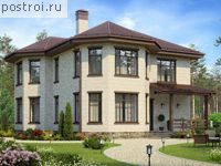 R-193-1P проект двухэтажного коттеджа из пенобетона размером 12 на 12 