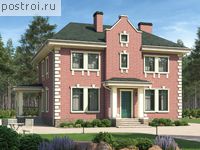 R-198-1K проект двухэтажного коттеджа из кирпича размером 15 на 12 