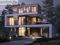 R-209-1P проект трехэтажного дома из пенобетона с гаражом размером 14 на 13 