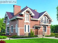 R-225-1K проект двухэтажного коттеджа из кирпича размером 12 на 12 