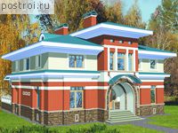 S-312-1K проект двухэтажного дома из кирпича размером 15 на 15 