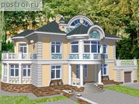 S-485-1K проект трехэтажного дома из кирпича с подвалом и мансардой и гаражом размером 12 на 16 