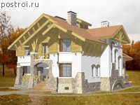 S-533-1K проект двухэтажного дома из кирпича с цоколем размером 18 на 16 