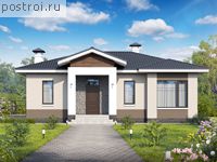 T-101-1P проект одноэтажного коттеджа из пенобетона размером 13 на 12 