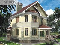 T-107-1K проект двухэтажного коттеджа из кирпича размером 11 на 8 