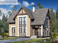 T-118-1P проект двухэтажного коттеджа из пенобетона размером 9 на 11