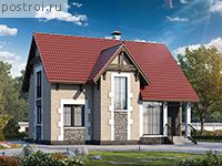 T-121-1P проект двухэтажного коттеджа из газобетона размером 9 на 11 