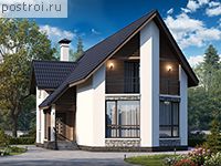 T-138-2P проект двухэтажного дома из газобетона размером 13 на 9 