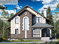 T-143-1P проект двухэтажного дома из газобетона размером 10 на 9 