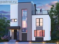 T-182-1P проект двухэтажного дома из пеноблоков размером 13 на 9 