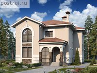 T-193-1P проект двухэтажного коттеджа из пенобетона размером 14 на 11