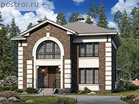 T-205-1P проект двухэтажного дома из пенобетона размером 17 на 11 