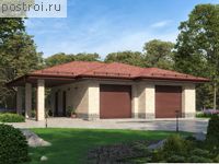 U-063-1K проект одноэтажного гаража из кирпича размером 10 на 8 