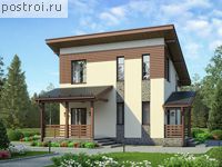 U-063-1P проект одноэтажного дома из пеноблока с мансардой размером 9 на 6 