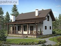 U-081-1P проект двухэтажной бани из пеноблока размером 6 на 10 