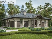 U-098-1P проект одноэтажного коттеджа из пенобетона размером 10 на 14 