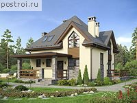 U-113-1P проект двухэтажного коттеджа из пенобетона размером 10 на 8 