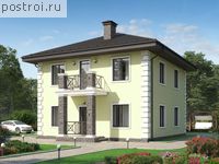 U-126-2P проект двухэтажного дома из газобетона размером 10 на 9