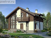 U-130-1K проект двухэтажного коттеджа из кирпича размером 10 на 10 