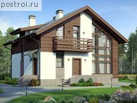 U-130-2P проект двухэтажного дома из газобетона размером 10 на 10