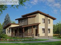 U-134-1K проект двухэтажного дома из кирпича размером 13 на 12 