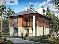 U-136-1P проект двухэтажного дома из газобетона размером 12 на 9