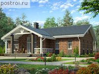 U-137-1K проект одноэтажного дома из кирпича размером 13 на 17