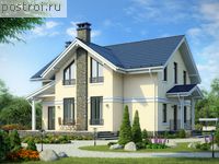 U-138-1P проект одноэтажного дома из газобетона с мансардой размером 11 на 4 