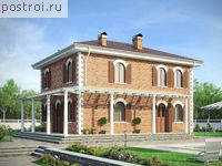 U-139-1P проект двухэтажного дома из газобетона размером 9 на 12 