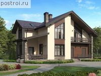 U-144-1M проект одноэтажного монолитного дома с мансардой размером 9 на 13 