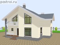 U-148-3P проект двухэтажного дома из газобетона размером 12 на 9