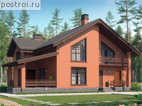 U-148-4P проект двухэтажного дома из газобетона размером 12 на 10