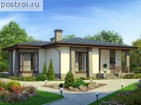 U-149-1P проект одноэтажного дома из газобетона размером 16 на 16