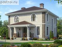 U-155-2P проект двухэтажного коттеджа из пеноблоков размером 10 на 10 