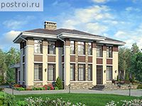 U-159-1K проект двухэтажного коттеджа из кирпича размером 13 на 11 