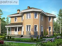 U-160-1K проект двухэтажного дома из кирпича размером 12 на 12 