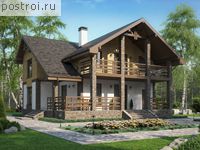 U-163-1K проект двухэтажного дома из кирпича размером 12 на 14