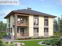 U-170-1P проект двухэтажного дома из пеноблоков размером 9 на 12