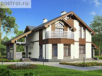 U-171-1K проект одноэтажного дома из кирпича с мансардой размером 13 на 11 