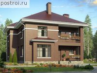 U-181-1K проект двухэтажного дома из кирпича размером 12 на 11 