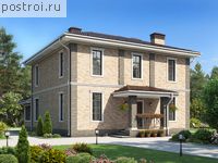 U-188-1K проект двухэтажного дома из кирпича размером 14 на 11 