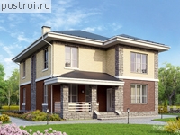 U-189-1K проект двухэтажного дома из кирпича размером 10 на 13 