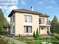 U-196-1K проект двухэтажного коттеджа из кирпича размером 12 на 12 