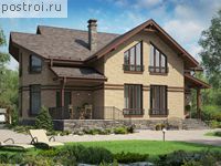 U-200-1P проект одноэтажного дома из пенобетона с мансардой размером 11 на 14 