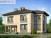 U-204-1P проект двухэтажного дома из пенобетона размером 12 на 14 